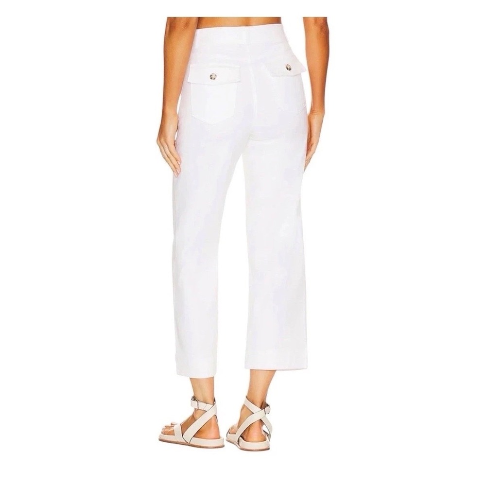 Spanx Womens Stretch Twill Cropped Wide Leg Pants LARGE Bright White 20312R NEW - Picture 10 of 10